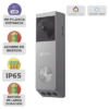 Doorbell de Batería Recargable con Transformador de 5Vcc o Panel Solar (Incluye Panel) / 3 megapíxel / Doble Lente / Protección IP65 / Audio de Dos Vías
