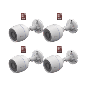 Kit de Camaras WiFi, Incluye 4 Piezas CS-H3C y 4 Piezas HS-TF-E1/32G / Detección de Movimiento