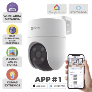 Camara PT WiFi / 2 Megapixel / Cobertura 360° / Detección humana / Seguimiento Inteligente / Sirena / Luz Parpadeante / Colores en Oscuridad / Micro SD / Audio de Dos Vías / Exterior Con Protección Camara PT WiFi / 2 Megapixel / Cobertura 360° / Detección humana / Seguimiento Inteligente / Sirena / Luz Parpadeante / Colores en Oscuridad / Micro SD / Audio de Dos Vías / Exterior Con Protección