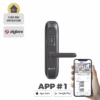 Cerradura Inteligente / Protocolo Zigbee / Códigos Temporales Para Visitantes / Lectura de Huella / Lectura de Tag / Contraseña / Botón para Timbrar / Alarma Anti-intrusión / Uso en Interior / Incluye HUB