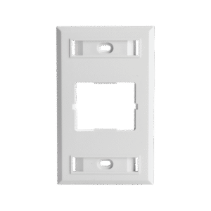 Placa de Pared CT, Para un Acoplador, Color Blanco, Versión Bulk (Sin Empaque Individual)