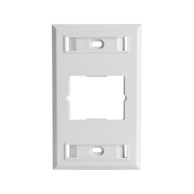 Placa de Pared CT, Para un Acoplador, Color Blanco, Versión Bulk (Sin Empaque Individual)