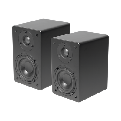 PAR de Altavoces de Estantería | Woofer de 4'' | Tweeter de 1 | Acabado negro mate | 40 watts | 8ohms PAR de Altavoces de Estantería | Woofer de 4'' | Tweeter de 1 | Acabado negro mate | 40 watts | 8ohms