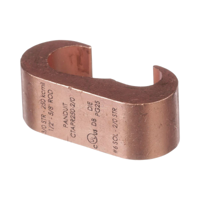 Conector de compresión a tierra de cobre Panduit CTAPR2-2-L, 50 pz