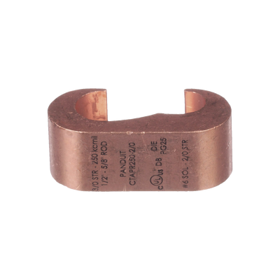 Conector de compresión a tierra de cobre Panduit CTAPR2-2-L, 50 pz