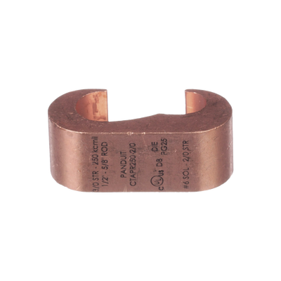 Conector de compresión a tierra de cobre Panduit CTAPR2/0-2-L 50Pz Conector de compresión a tierra de cobre Panduit CTAPR2/0-2-L 50Pz