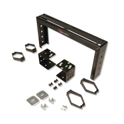 Rack Abierto, Con Montaje para Charola Porta Cables, Para Uso Como Punto de Consolidación, 4UR, Color Negro