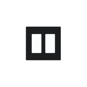 Placa de pared 2 espacio, para atenuador (dimmer), switch ó control remoto PICO inalámbrico.