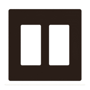 Placa de pared 2 espacio, para atenuador (dimmer), switch ó control remoto PICO inalámbrico.