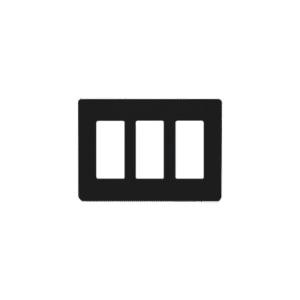 Placa de pared 3 espacio, para atenuador (dimmer), switch ó control remoto PICO inalámbrico.