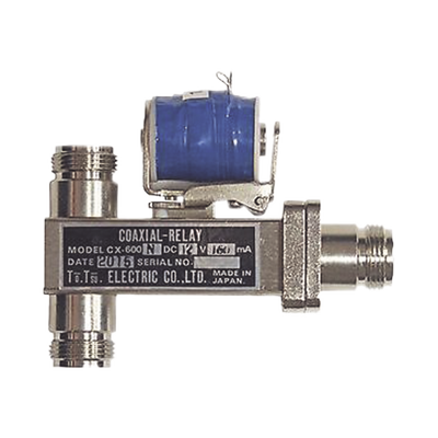 Relevador Coaxial para Antena SPDT, 10-14 Vcc (12 Vcc Nom.), 160 mA, 500 Watt a 1 GHz. Relevador Coaxial para Antena SPDT, 10-14 Vcc (12 Vcc Nom.), 160 mA, 500 Watt a 1 GHz.