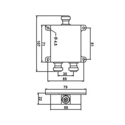 DIVISOR WILKINSON DE 2 VIAS 694-2700MHz 50W -154DBC TIPO N 4.3-10 IP67 DIVISOR WILKINSON DE 2 VIAS 694-2700MHz 50W -154DBC TIPO N 4.3-10 IP67