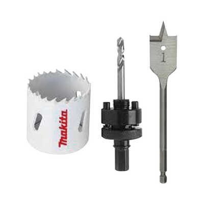 Juego para instalación de cerraduras con broca sierra bi-metal y juego de brocas tipo manita (bim 2-1/8”, adaptador con broca piloto plano (1x6”). Juego para instalación de cerraduras con broca sierra bi-metal y juego de brocas tipo manita (bim 2-1/8”, adaptador con broca piloto plano (1x6”).