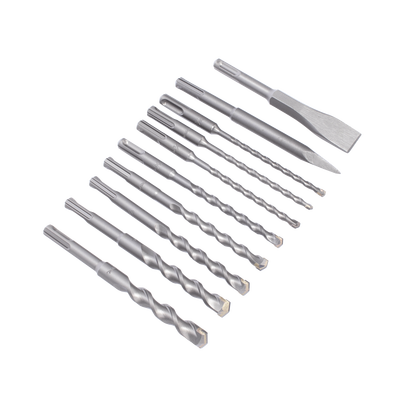 Juego con 10 piezas de brocas y cinceles SDS PLUS Juego con 10 piezas de brocas y cinceles SDS PLUS