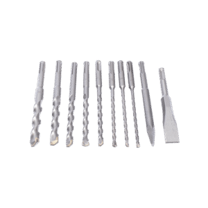 Juego con 10 piezas de brocas y cinceles SDS PLUS Juego con 10 piezas de brocas y cinceles SDS PLUS