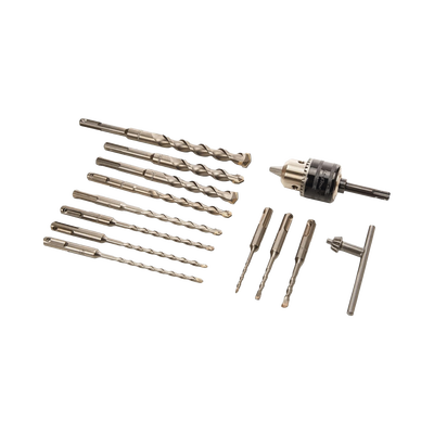 Juego de 14 piezas de Brocas, Cinceles y Broquero SDS Plus Makita Juego de 14 piezas de Brocas, Cinceles y Broquero SDS Plus Makita