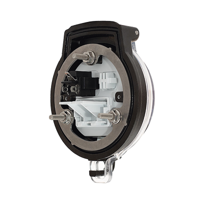 Dispositivo Circular de Puertos de Acceso a Datos, Con Dos Espacios Para Módulos Mini-Com y Un Receptáculo NEMA 5-15R, Protección IP66, de 3" de Diámetro Dispositivo Circular de Puertos de Acceso a Datos, Con Dos Espacios Para Módulos Mini-Com y Un Receptáculo NEMA 5-15R, Protección IP66, de 3" de Diámetro