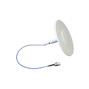 Antena plana blanca DAS para techo, 698-2700 MHz, bajo PIM, N Hembra. Antena plana blanca DAS para techo, 698-2700 MHz, bajo PIM, N Hembra.