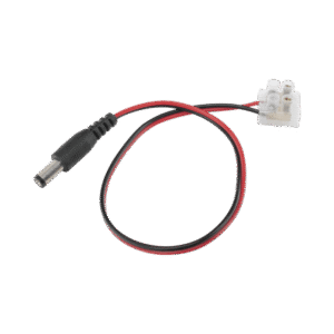 Cable de Alimentación con Conector Macho a Bloque de Terminal Atornillable / Calibre 18 AWG / Longitud 28.5 cm / Ideal para alimentacion de Cámaras.