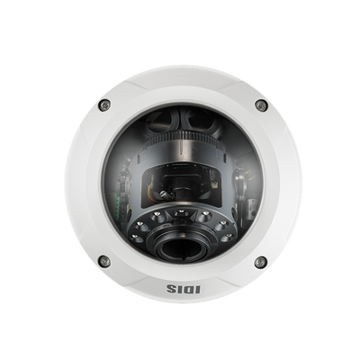 Domo IP 8MP | Varifocal MOTORIZADO | IK10/IP67 | IR 40 m | Entrada/Salida de Alarma | POE | ICR Dia/Noche | MicroSD Hasta 256 GB | Videoanaliticos Integrados | Cumple con NDAA