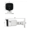 Bala IP 8MP (Intelligent Codec) | Lente Fijo 3.3 mm | microSD (256 GB) | IK10/ Exterior IP67 | IR 30 m | Entrada/Salida de Alarma | POE | Audio de Dos Vias | ICR Dia/Noche | Videoanalitico Embebidos