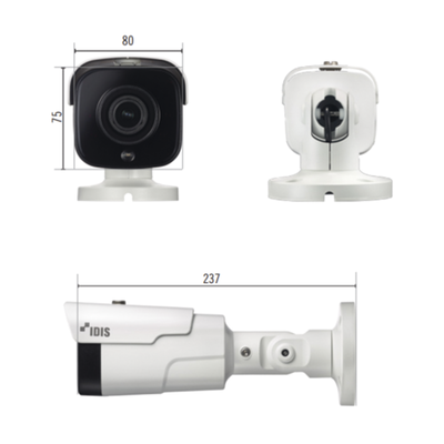Bala IP 8 MP | Lente Varifocal | IK10/IP67 | Entrada/Salida de Alarma | POE | ICR Dia/Noche | MicroSD (256 GB) | Analiticos Embebidos | Cumple con NDAA