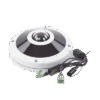 Cámara Fisheye 12MP | IK10/IP67 | Vista en 180°/360° | WDR | microSD | Intelligent Codec | IR 15m | Failover | Audio de Dos Vías