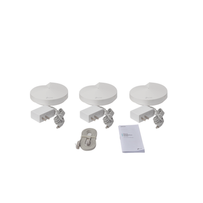 Kit 3 Routers Inalámbricos MESH Interior para Hogar / Doble Banda Wi-Fi 5 AC1300 Mbps / 2 Puerto Gigabit WAN/LAN / 4 Antenas Internas / Administración Mediante la App Deco (iOS, Android) / Protección HomeCare