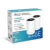Kit 2 Routers Inalámbricos MESH Interior para Hogar / Doble Banda Wi-Fi 6E AX5400 Mbps / 3 Puerto Gigabit WAN/LAN / 4 Antenas Internas / Administración Mediante la App Deco (iOS, Android) / Protección HomeShield
