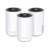 Kit 3 Routers Inalámbricos MESH Interior para Hogar / Doble Banda Wi-Fi 6E AX5400 Mbps / 3 Puerto Gigabit WAN/LAN / 4 Antenas Internas / Administración Mediante la App Deco (iOS, Android) / Protección HomeShield