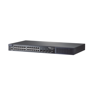 Switch PoE 802.3af/at | DirectIP Gigabit | 24 puertos RJ45 | 4 Puertos Fibra Óptica | 380W PoE