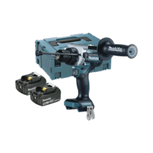 Taladro combinado BL 18 V LXT 5.0 Ah 130 Nm. Incluye 2 baterías 5.0 Ah, cargador rápido y maletín Makpac.