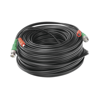 Cable coaxial ( BNC RG59 ) + Alimentación / SIAMÉS / 30 Metros / 100 % COBRE / Para Cámaras 4K / Uso interior y exterior
