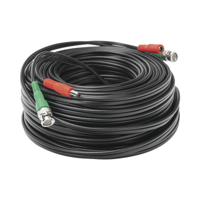 Cable coaxial ( BNC RG59 ) + Alimentación / SIAMÉS / 30 Metros / 100 % COBRE / Para Cámaras 4K / Uso interior y exterior