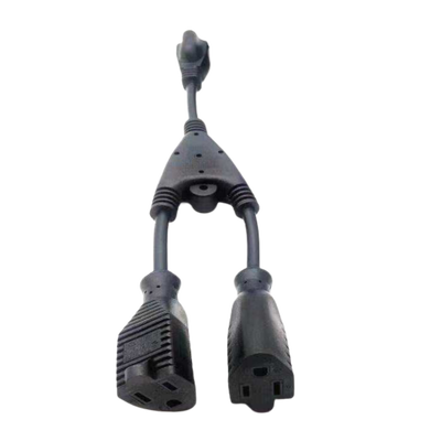 Cable con derivación Vca / 1 Entrada macho Vca / 2 salidas hembra Vca Cable con derivación Vca / 1 Entrada macho Vca / 2 salidas hembra Vca