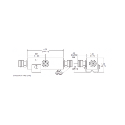 SEPARADOR 8dB (6:1) Tap 350-5930MHz 500W -161dBc 4.3-10 IP67 .