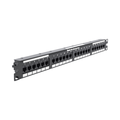 Panel de Parcheo de Impacto (110), Plano, Categoría 6A, de 24 Puertos, 1UR