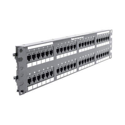 Panel de Parcheo de Impacto (110), Plano, Categoría 6A, de 48 Puertos, 2UR Panel de Parcheo de Impacto (110), Plano, Categoría 6A, de 48 Puertos, 2UR