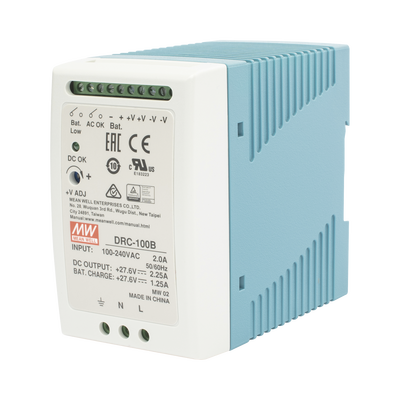 Fuente de poder Riel Din 24V, 100W con Cargador de Bateria Fuente de poder Riel Din 24V, 100W con Cargador de Bateria