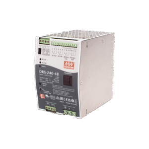 Fuente de Poder Industrial de 240W con Cargador de Baterías, salida 48Vcc, 5A, para montaje Riel Din