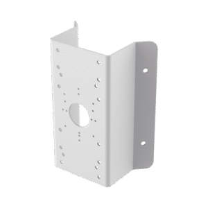 Montaje de Esquina para PTZ TURBOHD o IP / Uso en Exterior / Material de Acero de Carbono / Color Blanco