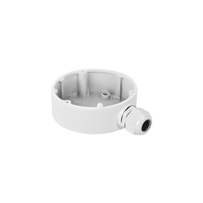 Caja de Conexiones de Exterior para Cámaras Tipo Mini Domo / IP66 / Color Blanco Caja de Conexiones de Exterior para Cámaras Tipo Mini Domo / IP66 / Color Blanco