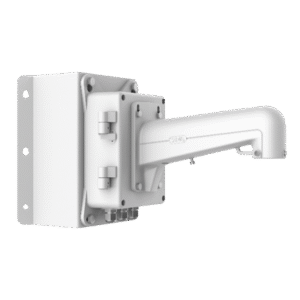 Montaje de Esquina con Caja de Conexión para Domos PTZ epcom y HIKVISION / Fabricado con Aleación de Aluminio y Acero
