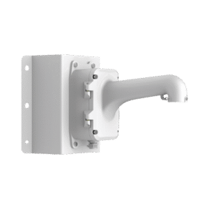 Montaje de Esquina con Caja de Conexión para Domos PTZ epcom y HIKVISION / Fabricado con Aleación de Aluminio y Acero
