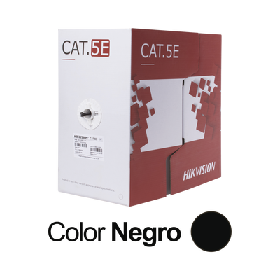 Bobina de Cable UTP 305 Mts / Cat 5E (24 AWG) / Color Negro / PE / Uso en Exterior / 100% Cobre / Aplicaciones de CCTV, Redes de Datos y Enlaces Inalámbricos Bobina de Cable UTP 305 Mts / Cat 5E (24 AWG) / Color Negro / PE / Uso en Exterior / 100% Cobre / Aplicaciones de CCTV, Redes de Datos y Enlaces Inalámbricos