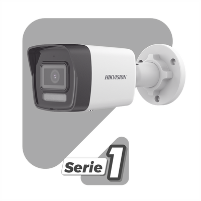 [Dual Light] Bala IP 4 Megapixel / Lente 2.8 mm / 30 mts IR + 30 mts Luz Blanca / Micrófono Integrado / ACUSENSE Lite / Exterior IP67 / H.265 / PoE / ONVIF / Micro SD