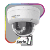 [Dual Light + ColorVu] Domo IP 2 Megapixel / Lente 2.8 mm / 30 mts IR + 30 mts Luz Blanca / Micrófono Integrado / ACUSENSE Lite / Exterior IP67 / IK08 / WDR 120 dB / PoE / Micro SD