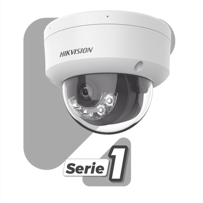 [Dual Light] Domo IP 8 Megapixel (4K) / Lente 2.8 mm / 30 mts IR + 30 mts Luz Blanca / Micrófono Integrado / IK08 / ACUSENSE Lite / Exterior IP67 / H.265 / PoE / ONVIF