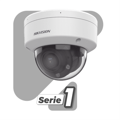 Domo IP 4 Megapíxel / Lente Motorizado 2.8 a 12 mm / Dual Light (30 mts IR + 30 mts Luz Blanca) / ACUSENSE Lite / Microfono Integrado / Exterior IP67 / IK08 / WDR 120 dB / PoE / ONVIF / Micro SD