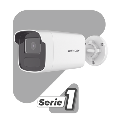 [Dual Light] Bala IP 8 Megapixel (4K) / Lente 4 mm / 50 mts IR + 50 mts Luz Blanca / Micrófono Integrado / ACUSENSE Lite / Exterior IP67 / H.265 / PoE / ONVIF / Micro SD